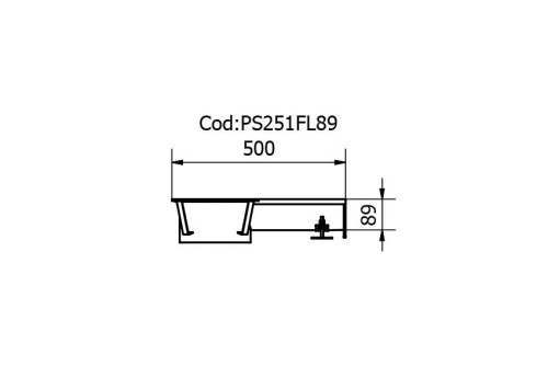 FMC-9053-000 | RVS BASISSTUK FLENS 89-500MM TWEEZIJDIG