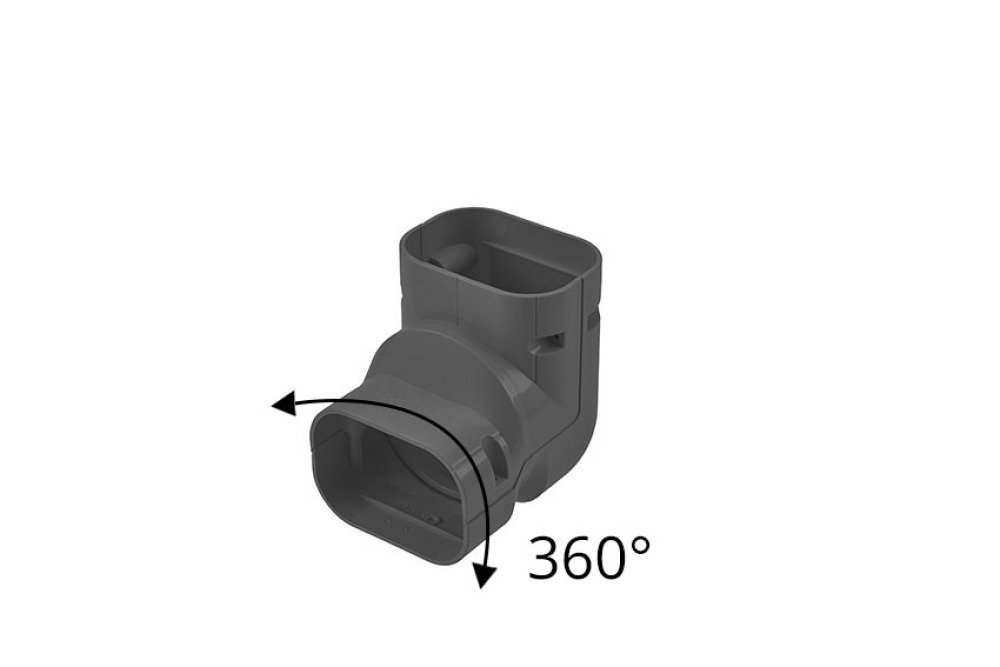 CleanDuct 100 - angle réglable twist - horizontal/vertical rotation 360°