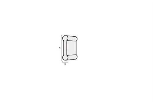 Barre universal arrondi 45x10mm - 3mtr/lng