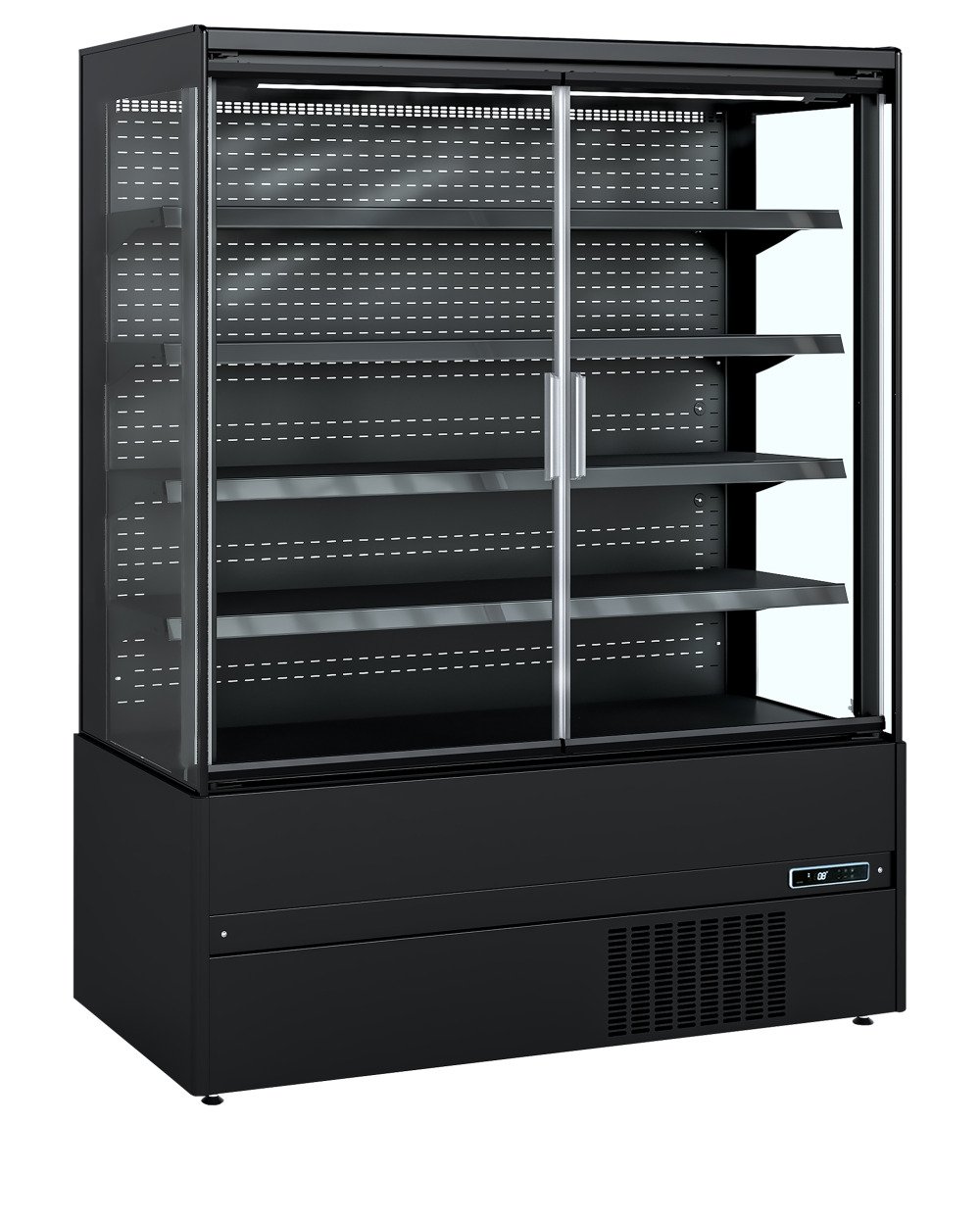 MCB150H (ECRON BK) Vitr. réfrig. libre service noir portes vitr.