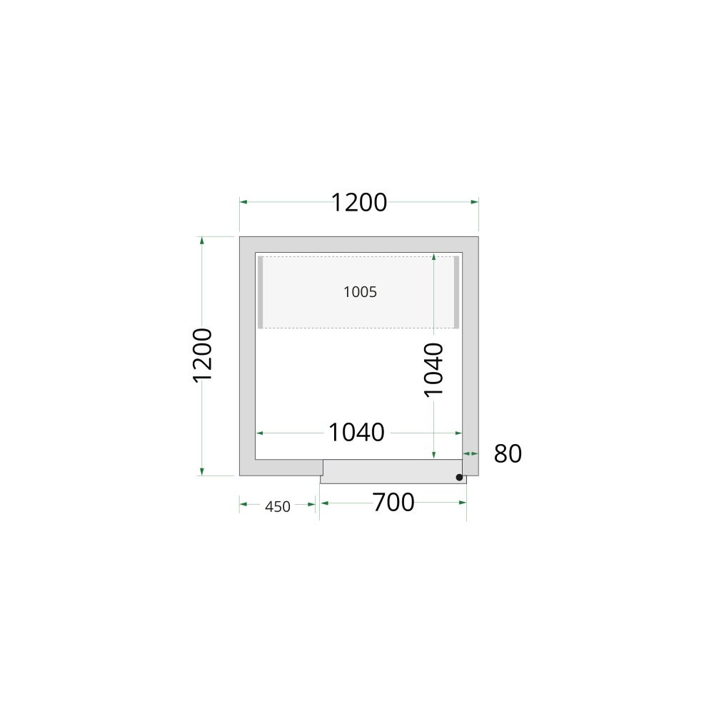 CR 120x120x220 Koelcelpanelen 80 mm