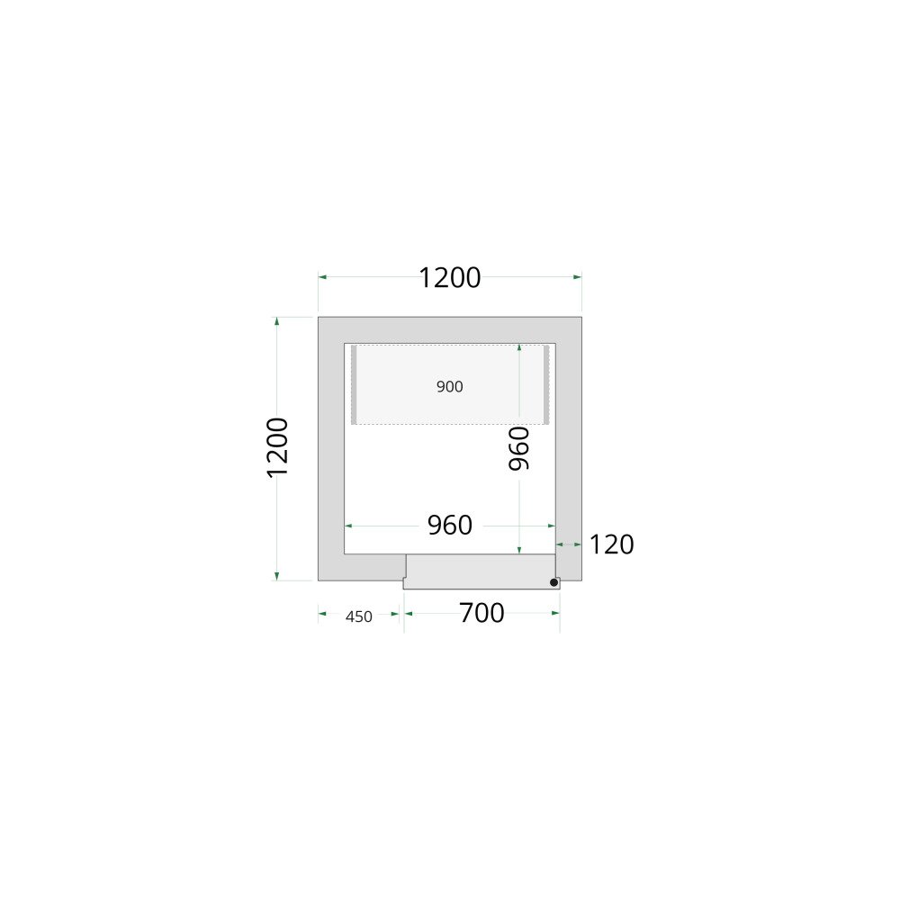 CR 120x120x220 Vriescelpanelen 120 mm
