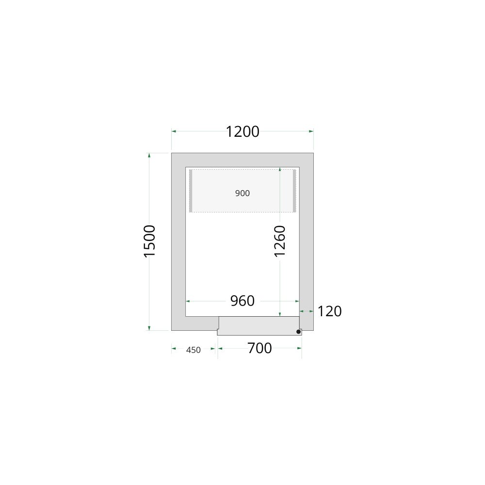 CR 120x150x220 Panneaux de chambre congélation 120 mm
