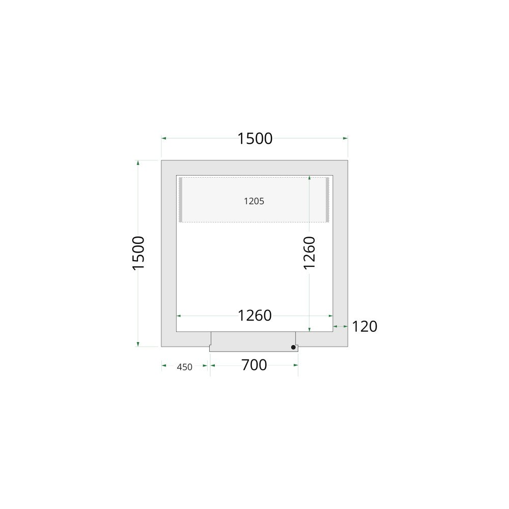 CR 150x150x220 Vriescelpanelen 120 mm