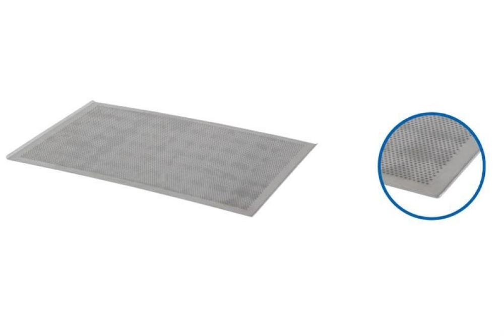 ABP-6421-000 | PLAQUE DE FOUR ALU 600X400X10MM PERFOREE 2 BORDS INCLINES OUVERTURE 60 2MM