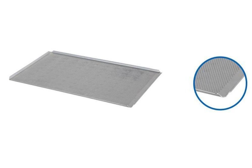 ABP-7501-000 | BAKPLAAT ALU 600X400X10MM GEPERFOREERD 4 OPEN HOEKEN 45°  1,5MM