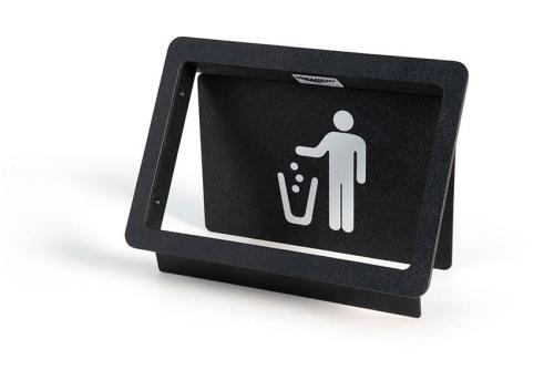 SWK-0021-020 | SCHARNIERENDE INBOUW AFVALKLEP MET VEER 191X270X57MM - KUNSTSTOF
