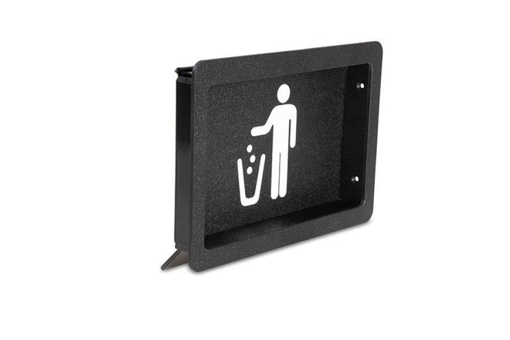 SWK-0021-020 | VIDE-DECHET BASCULANT ENCASTRABLE A RESSORT - MAT. SYNTH. - 191X270X57MM