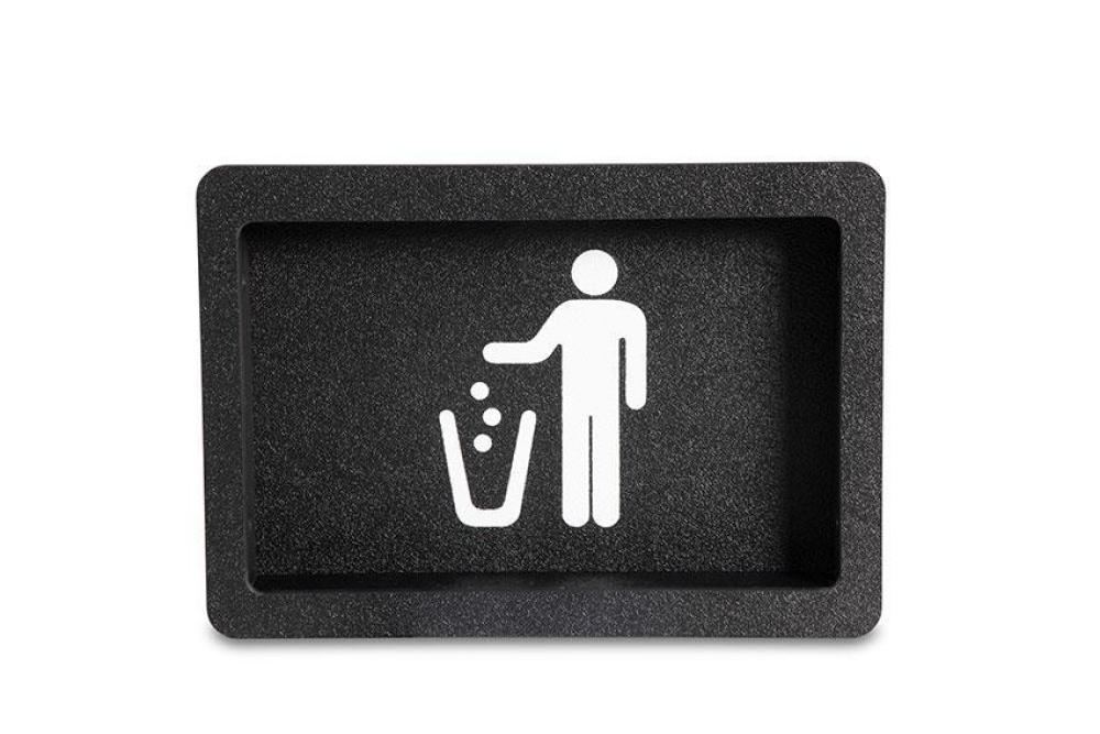 SWK-0021-020 | VIDE-DECHET BASCULANT ENCASTRABLE A RESSORT - MAT. SYNTH. - 191X270X57MM