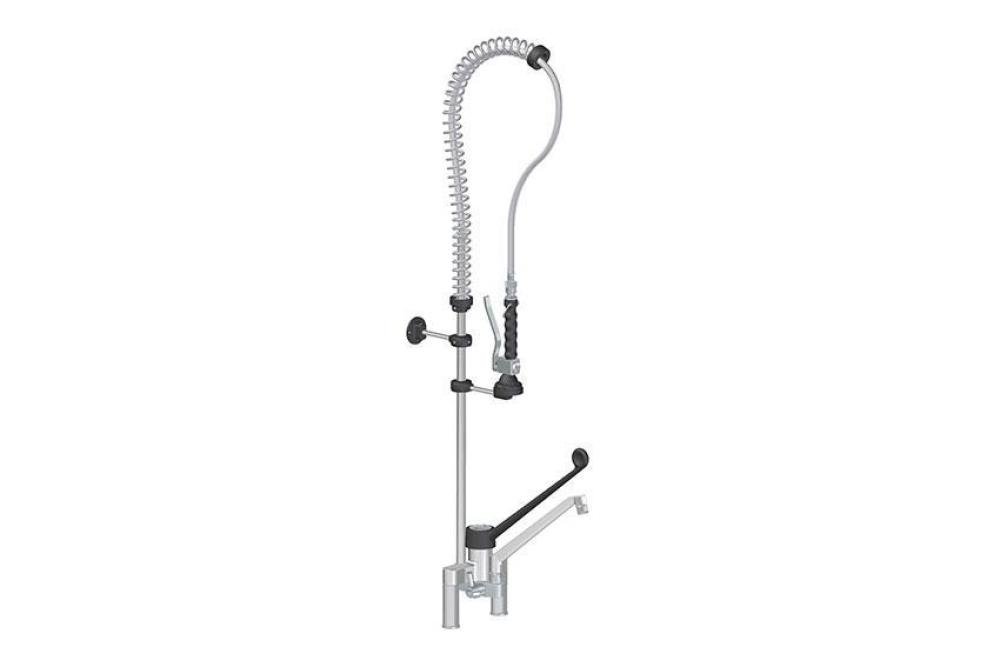 LKF-2631-000 | DOUCHETTE BI-TROU MONTAGE SUR TABLE AVEC ROBINET INTERMED. 1/4 TOUR