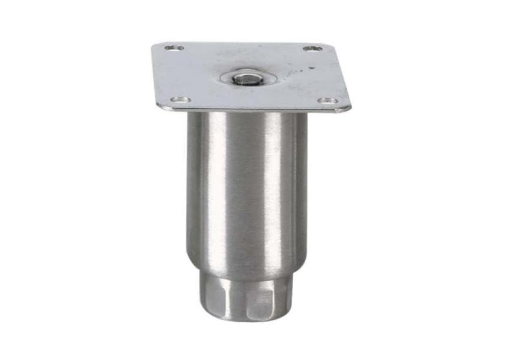 A84-5032-M | PIED REGLABLE TOPLINE - 100MMH - M12 Ø TUBE : 50MM AVEC PLATINE INOX MP1/SS