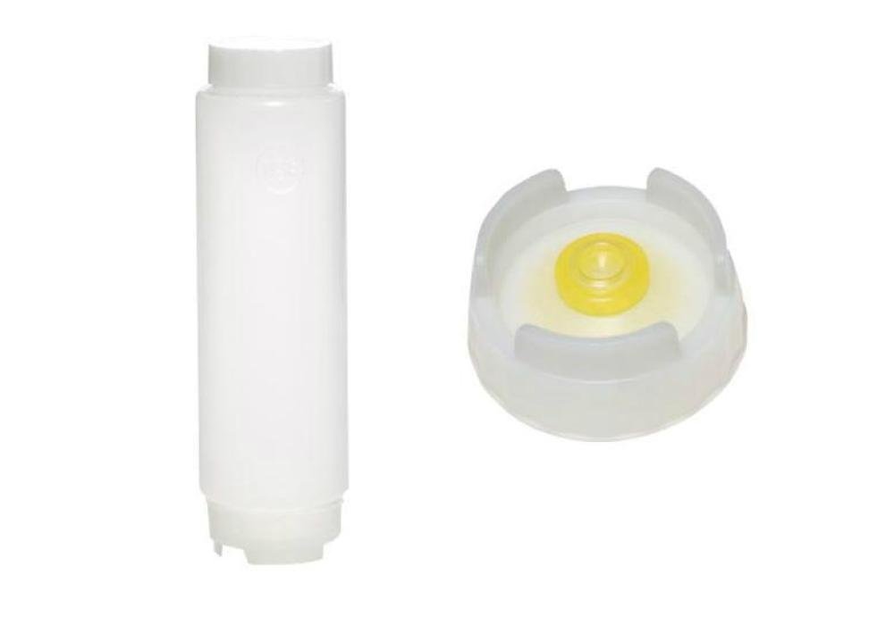 FFO-1222-000 | BOUTEILLE SOUPLE MEMBRANE MEDIUM 12/PCK AVEC COUVERCLE A VIS BLANC - 473ML