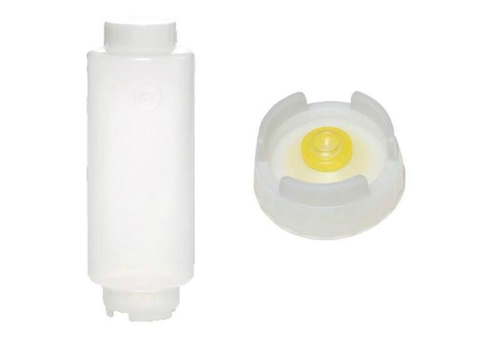FFO-1426-000 | KNIJPFLES MET MEDIUM MEMBRAAN 6PCE/PCK MET WIT SCHROEFDEKSEL - 710ML