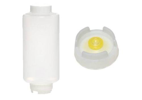 FFO-1526-000 | KNIJPFLES MET MEDIUM MEMBRAAN 6PCE/PCK MET WIT SCHROEFDEKSEL - 946ML