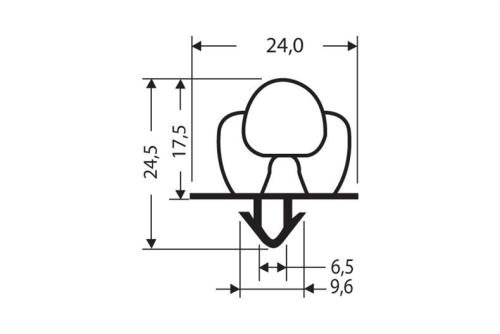 JPC-0070-050 | INDRUKPROFIEL 2,55MTR/LNG