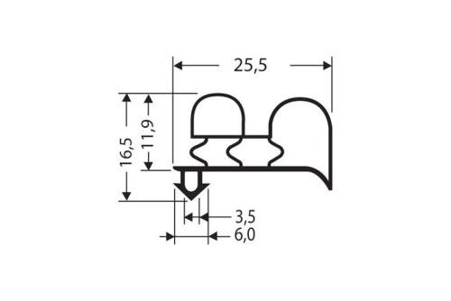 JPC-0090-050 | INDRUKPROFIEL 2,55MTR/LNG