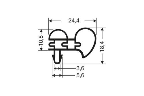 JPC-0150-050 | INDRUKPROFIEL 2,55MTR/LNG