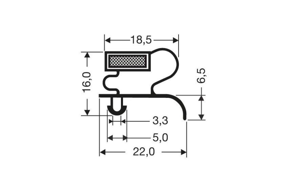 JPC-1970-050 | INDRUKPROFIEL 2,5MTR/LNG