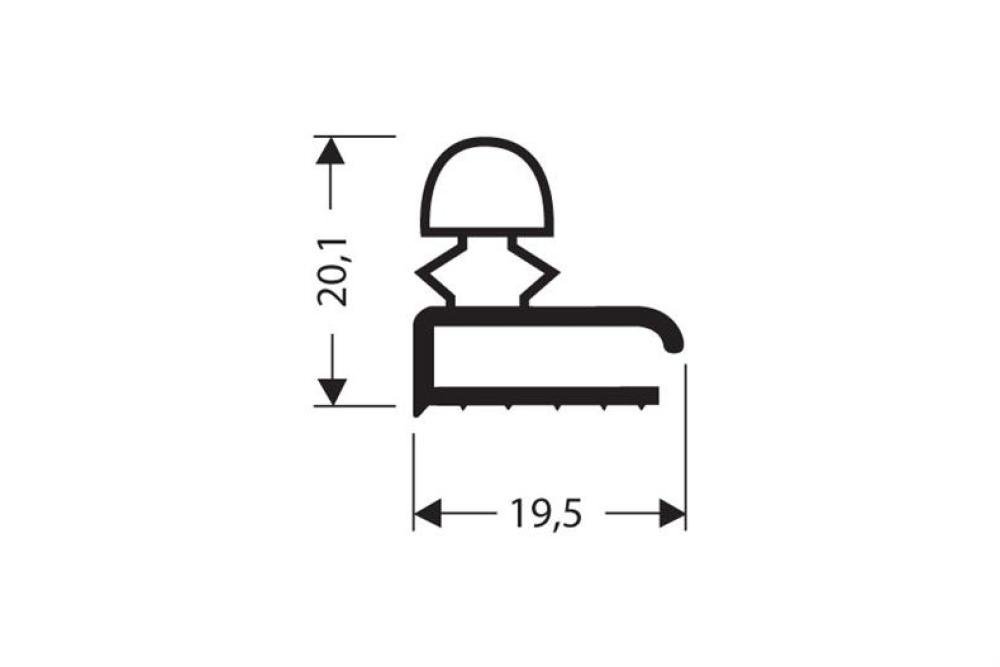 JPF-0010-010 | VLAK PROFIEL PVC 2.55MTR/LNG