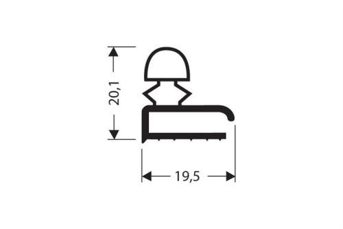 JPF-0010-010 | VLAK PROFIEL PVC 2.55MTR/LNG