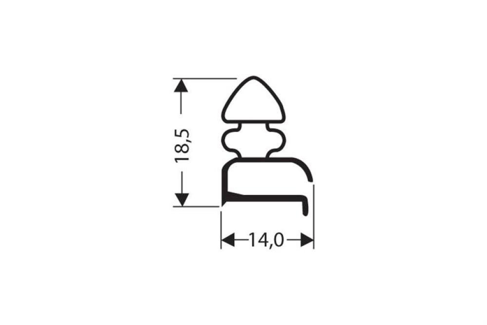 JPF-0020-010 | PROFIL PLAT PVC - BLANC 2600MM/LNG