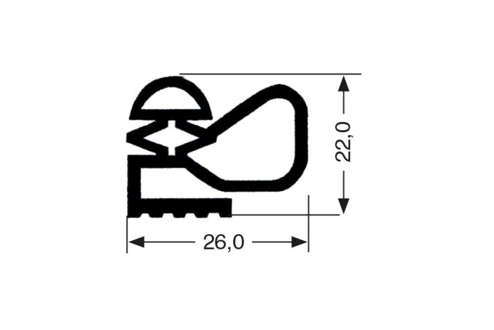 JPF-0200-050 | VLAK PROFIEL PVC 3MTR/LNG