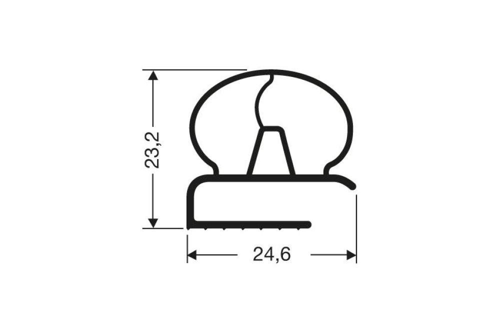 JPF-0300-050 | PROFIL PLAT PVC - GRIS 2500MM/LNG