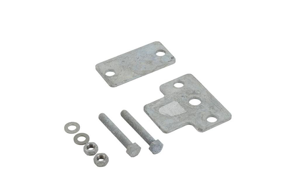 MGS-9001-000 | PLAQUE DE FIXATION GALVANISEE + VISSERIE POUR SUPPORT AU SOL - 4PCE/SET