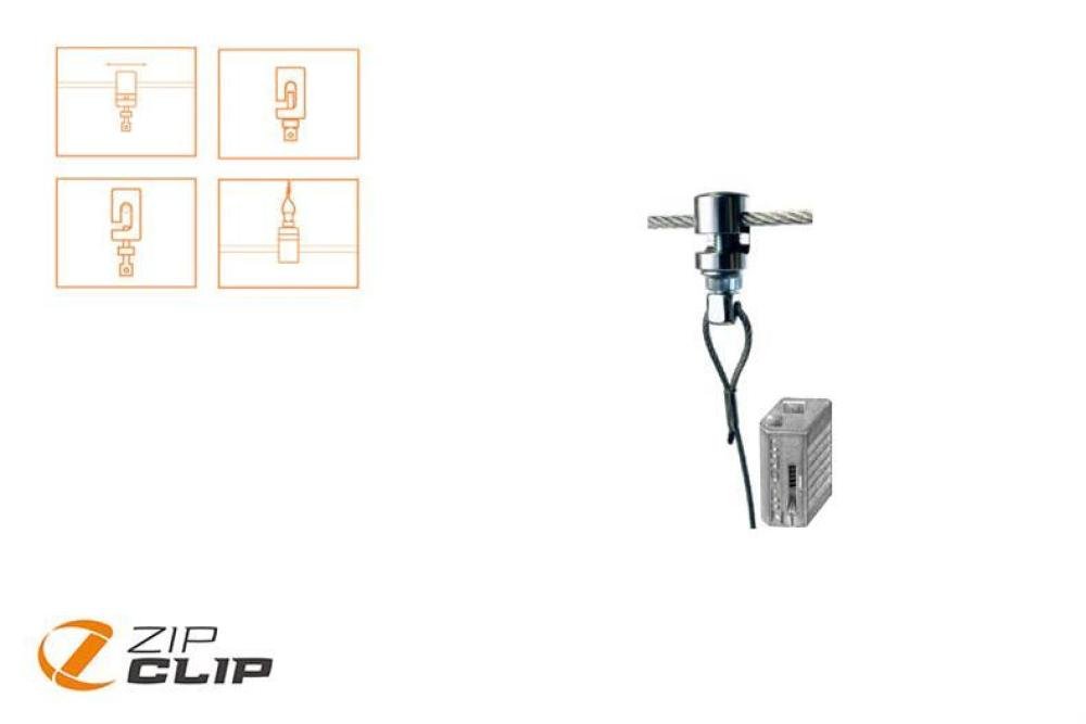 ZCG-2001-873 | ZIP-GRIP SYSTEME DE SUSPENSION VERTICALE 1MTR - CHARGE 35KG - 10PCE/PCK