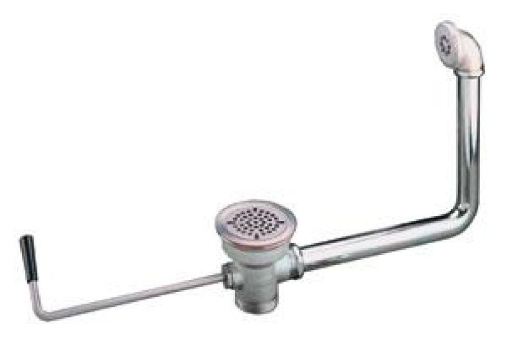 SDE-7215-000 | AFVOER SPOELBAK MET GEBOGEN DRAAIHENDEL MET COMPLETE OVERLOOPKIT