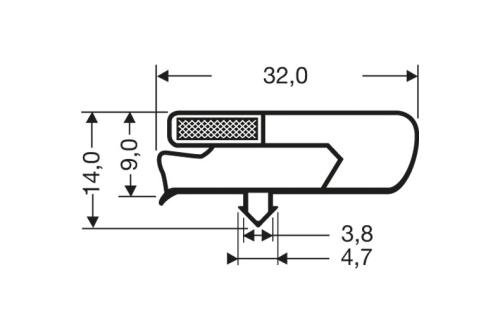 JPC-1530-050 | MAGNEETDICHTING MET MAGNEET 2.55MTR/LNG