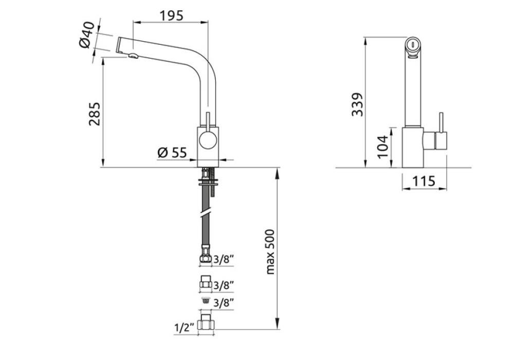 LKR-3012-844 | ROBINET INFRAROUGE - OCEANUS PLUS 200 BT DOUBLE CAPTEUR - AVEC PILES