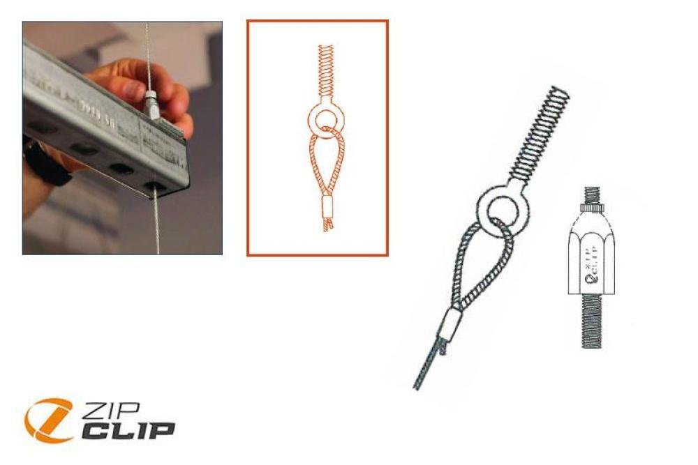 ZCP-1510-873 | STRUT-LOCK KABELOPHANGSYSTEEM M8 MET OOG 10MTR - BELASTING 90KG - 10PCE/PCK
