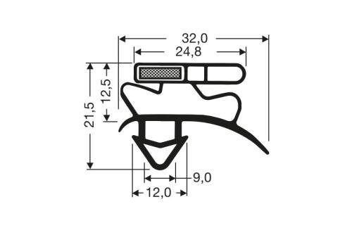 JPC-1640-020 | MAGNEETDICHTING MET MAGNEET M25 2.44MTR/LNG