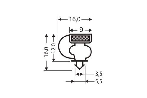 JPC-1390-010 | JOINT MAGNETIQUE - 2550MM/LNG AVEC AIMANT M25