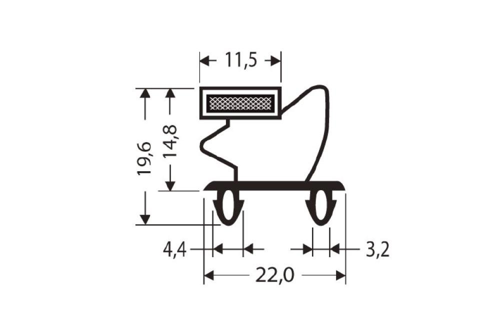 JPC-1350-010 | MAGNEETDICHTING MET MAGNEET C25 2.6MTR/LNG