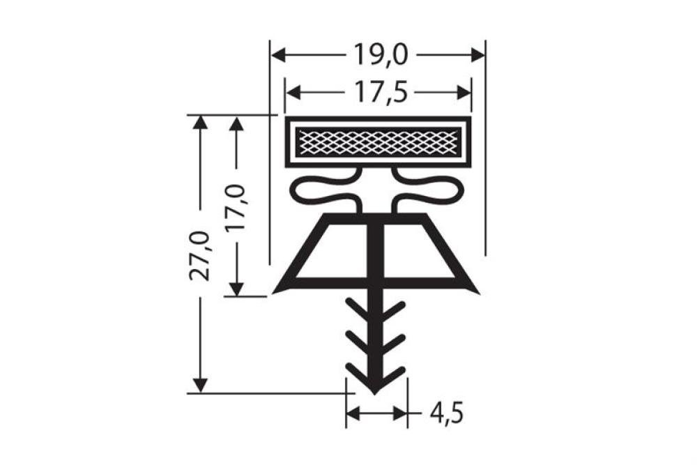JPC-1490-050 | MAGNEETDICHTING MET MAGNEET B72 2.44MTR/LNG