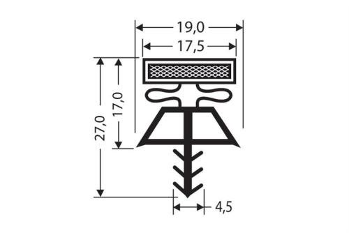 JPC-1490-050 | MAGNEETDICHTING MET MAGNEET B72 2.44MTR/LNG