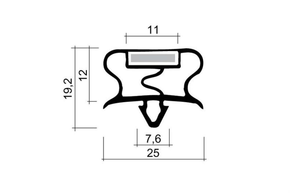 JPC-1290-050 | JOINT MAGNETIQUE - 2550MM/LNG AVEC AIMANT M18