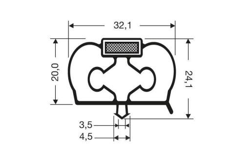 JPC-1910-050 | MAGNEETDICHTING MET MAGNEET CS20 2.50MTR/LNG