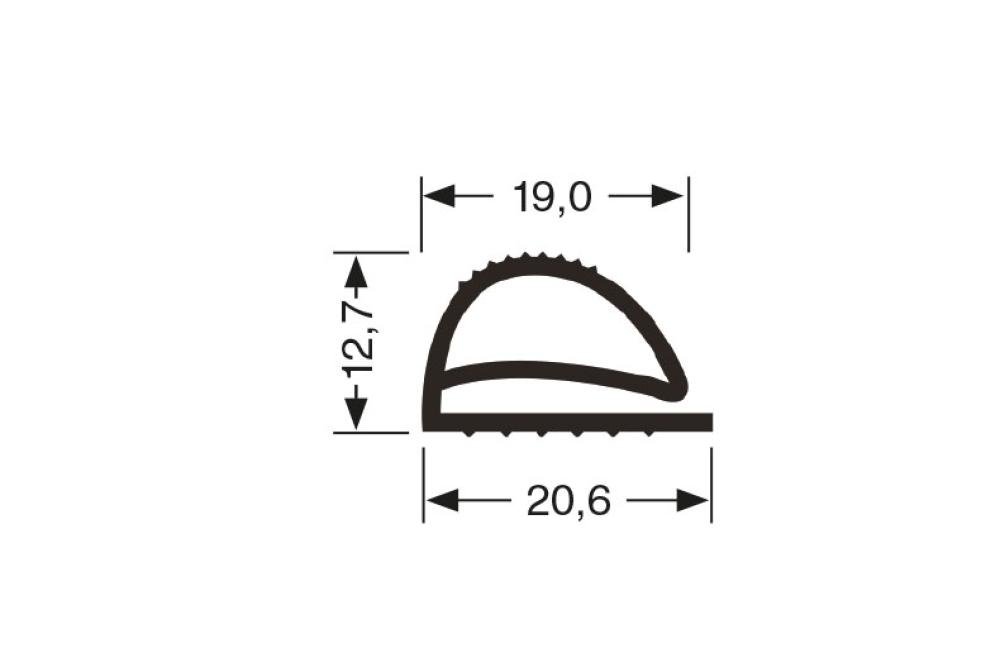 JPF-0210-050 | PROFIL PLAT  - GRIS 2440MM/LNG