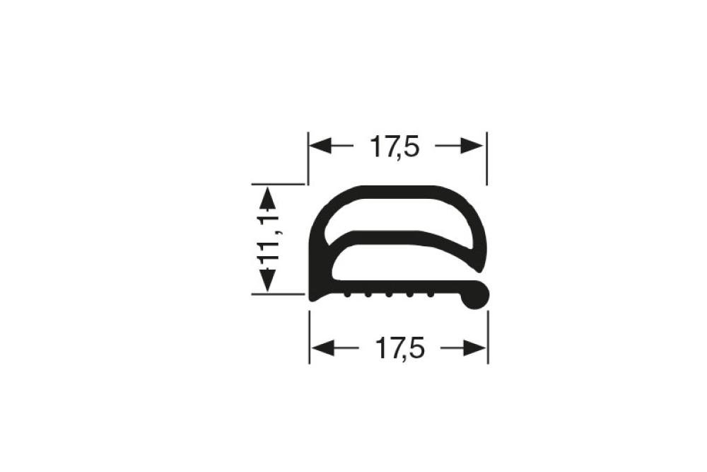 JPF-0230-050 | PROFIL PLAT AIMANTE - 2440MM/LNG AVEC AIMANT M25