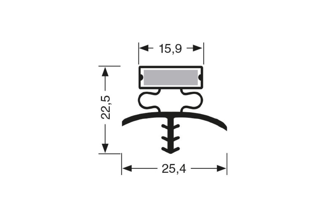 JPC-1800-050 | MAGNEETDICHTING MET MAGNEET M71 2.44MTR/LNG