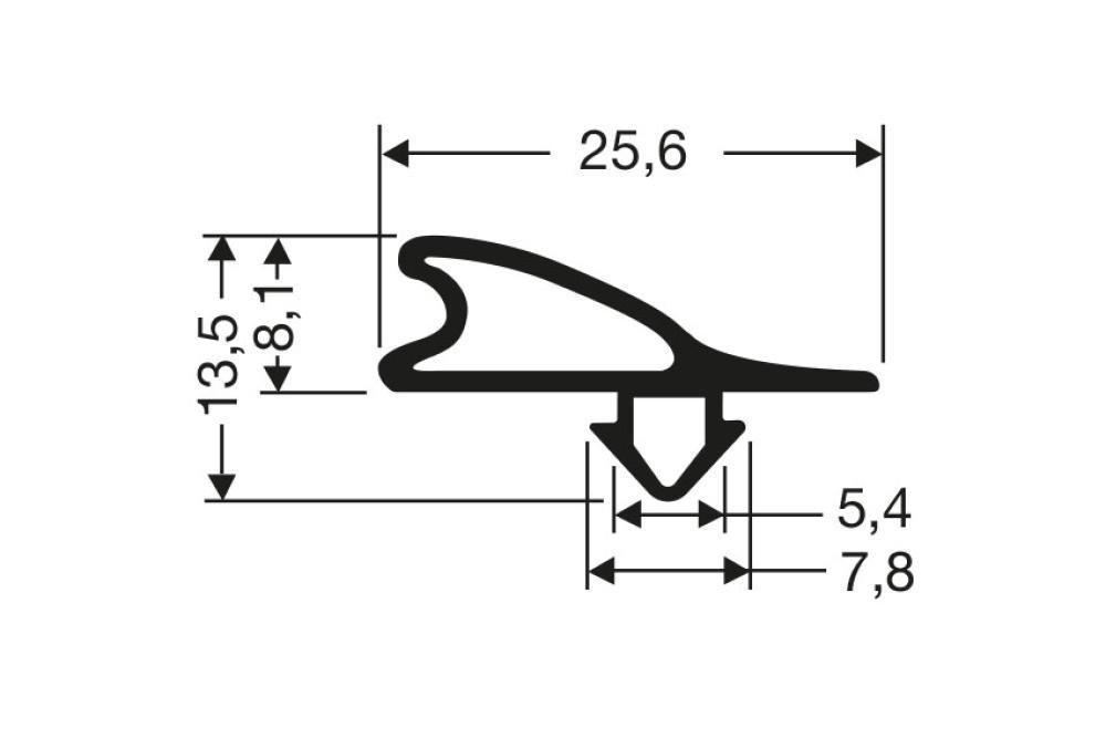 JPC-0210-050 | JOINT A CLIPSER - 2550MM/LNG SANS AIMANT