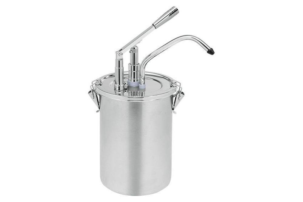 KSD-1010-000 | POMPE A SAUCE PREMIUM EN INOX AVEC RECIPIENT 4.5L ET COUVERCLE