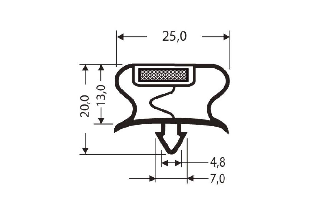 JPC-1300-050 | MAGNEETDICHTING MET MAGNEET C71 2,6MTR/LNG