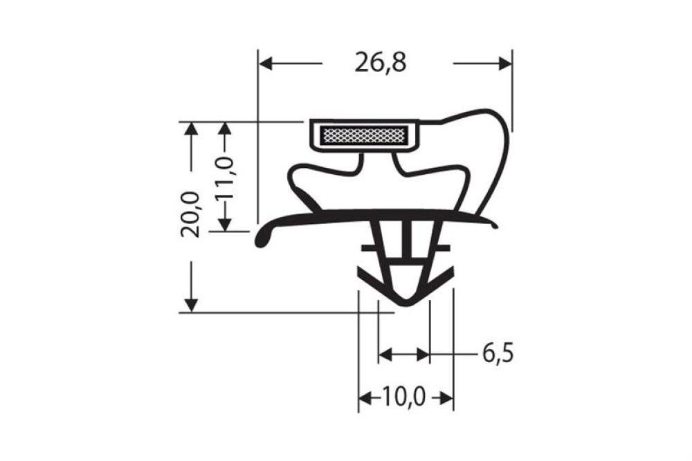 JPC-1410-050 | MAGNEETDICHTING MET MAGNEET M66 2,35MTR/LNG