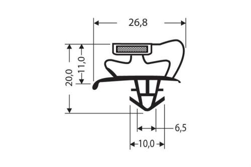 JPC-1410-050 | MAGNEETDICHTING MET MAGNEET M66 2,35MTR/LNG