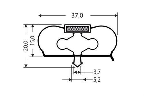 JPC-1460-050 | MAGNEETDICHTING MET MAGNEET CS20 2,55MTR/LNG