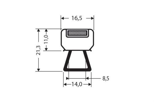 JPC-1480-050 | MAGNEETDICHTING MET MAGNEET MS2 2,55MTR/LNG